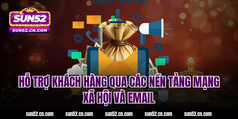 Hỗ trợ khách hàng qua các nền tảng mạng xã hội và Email